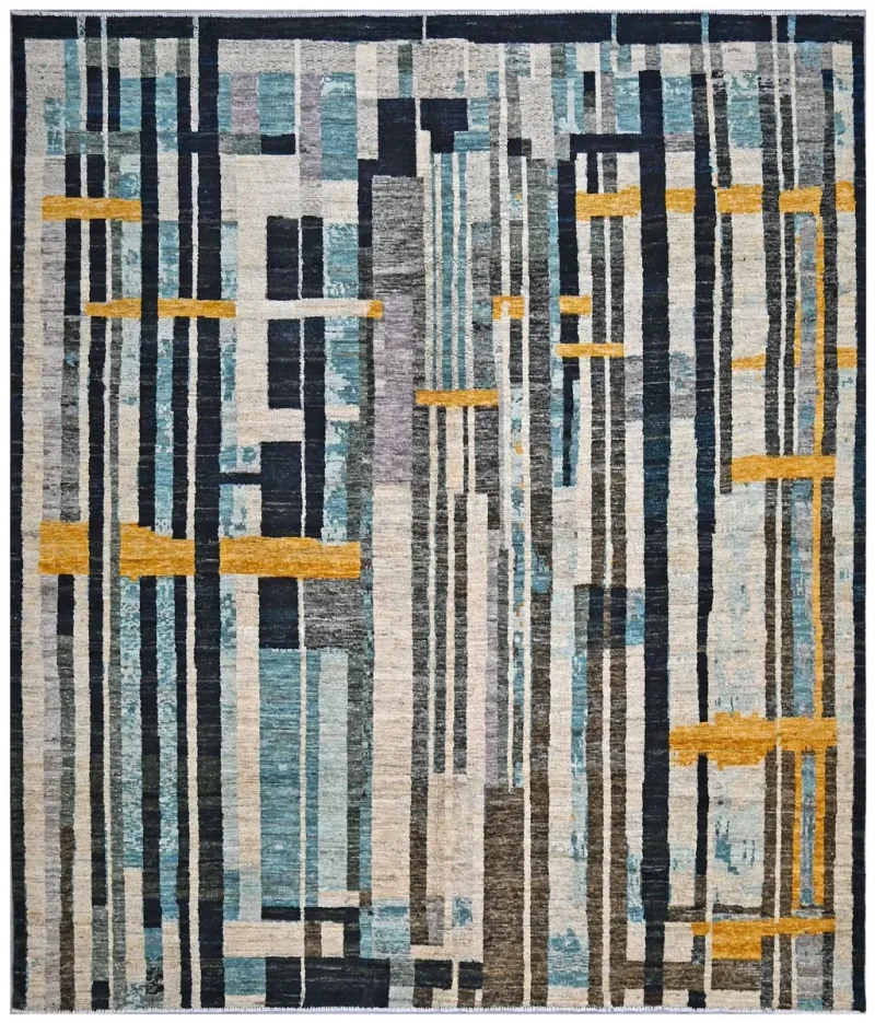 Taimany TMN-07 Blue/Multi  -  8' 5'' x  9' 9''