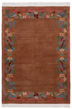 Tibetan-One of a Kind Classic Contemporary Tan - 4' x 6'
