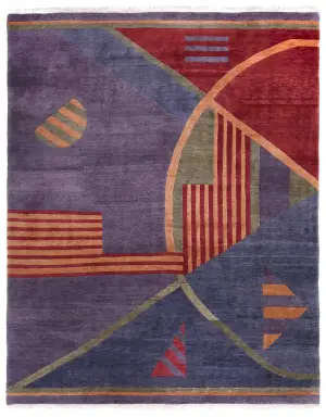 Tibetan-One of a Kind Classic Contemporary Grey - 8' 10'' x 11' 3''