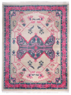 Tibetan-One of a Kind Classic Contemporary Rose - 9' x 12'