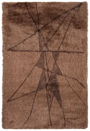 Tibetan-One of a Kind Contemporary Brown - 5' 10'' x 8' 10''