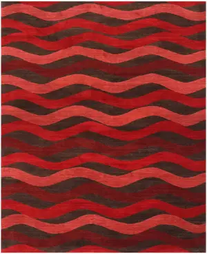 Tibetan-One of a Kind Modern Firewood - 8' x 10'