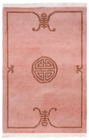 Tibetan-One of a Kind Peking Peach - 4' x 5' 11''