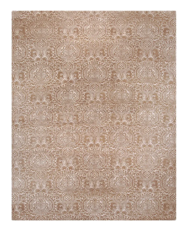 Tibetan Silk and Wool Pomegranate Sand  -  8'  x  11' 