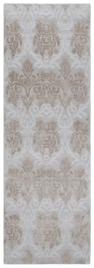 Tibetan Silk and Wool Transitional Grey - 2' 9'' x 8'