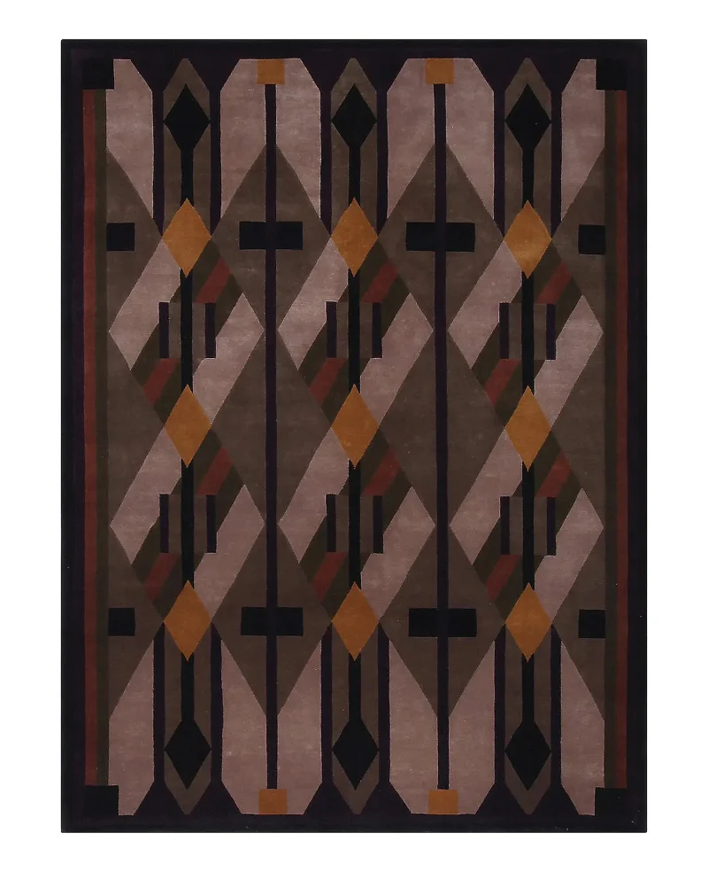 Tibetan Wool Accordion Multi  -  6'  x  8' 1''
