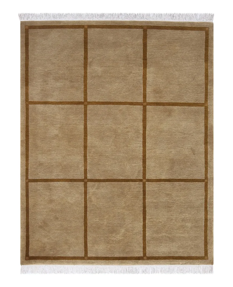 Tibetan Wool Cubical Gold  -  4'  x  6' 