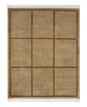 Tibetan Wool Cubical Gold - 4' x 6'