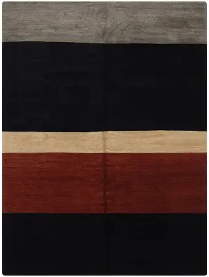 Tibetan Wool Modern Black/Multi - 10' x 14'