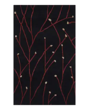 Tibetan Wool Tinle Black - 3' x 5'