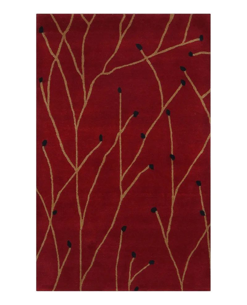 Tibetan Wool Tinle Red  -  3'  x  5' 