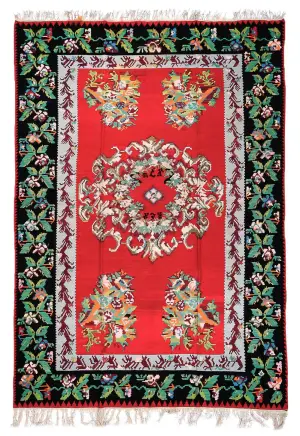 Turkish Kilim Bessarabian Red - 6' 6'' x 9' 11''