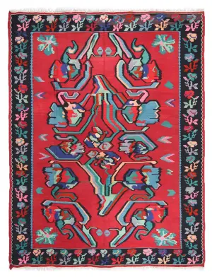 Turkish Kilim Bessarabian Red - 7' 3'' x 9' 9''