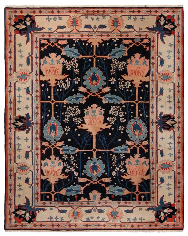 Turkish-One of a Kind Arts and Crafts Ivory  -  9' 1'' x  11' 2''
