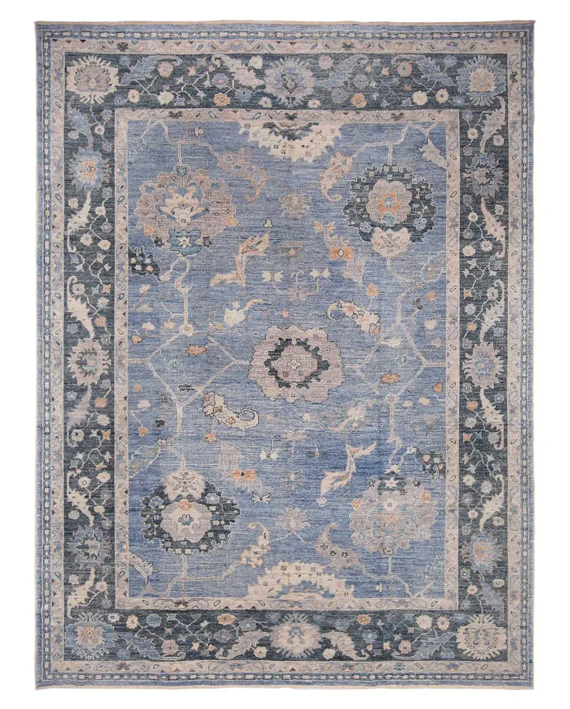Turkish Oushak Oushak Denim  -  10' 3'' x  13' 6''