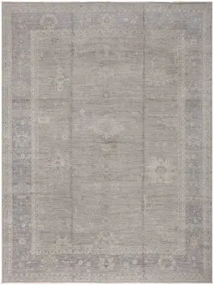Turkish Oushak Oushak Grey/Light Blue - 10' 2'' x 13' 9''