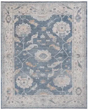 Turkish Oushak Oushak Blue/Beige - 9' 4'' x 11' 5''