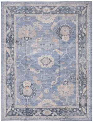 Turkish Oushak Oushak Denim/Navy - 8' 10'' x 11' 8''