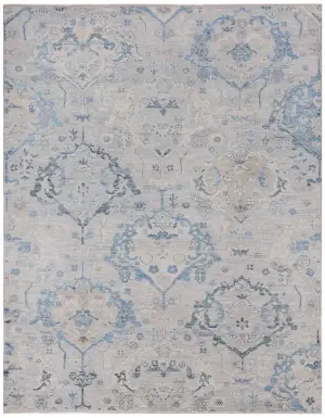 Turkish Oushak Oushak Smokey Blue - 9' 1'' x 11' 7''