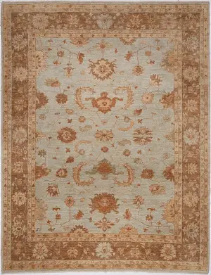 Turkish Oushak Oushak Teal - 8' 11'' x 11' 8''