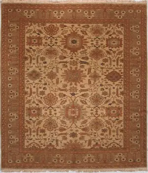 Turkish Wool Mahal Ivory - 9' 1'' x 10' 2''