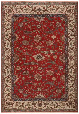 Turkish Wool Mahal Rust/Ivory - 9' 6'' x 13' 2''