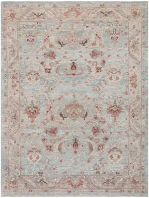Turkish Wool Oushak Light Blue - 7' 7'' x 9' 8''