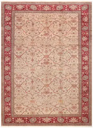 Turkish Wool Sultanabad Cream/Red - 10' 6'' x 14' 6''