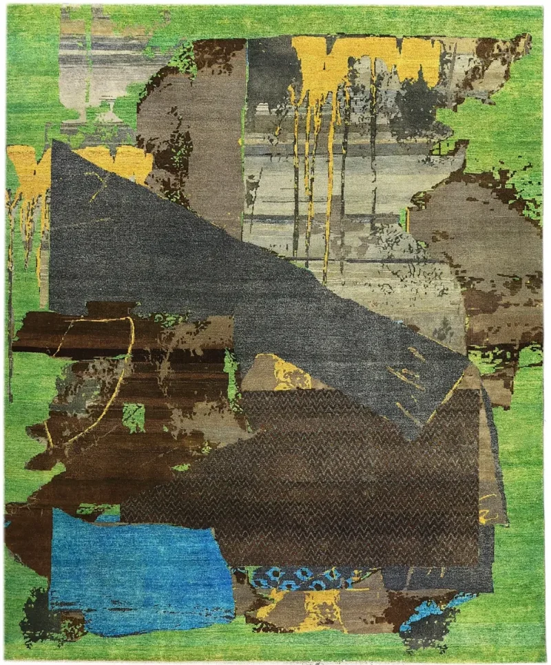Veltor VLTR-02 Lime/Multi  -  8' 1'' x  9' 11''