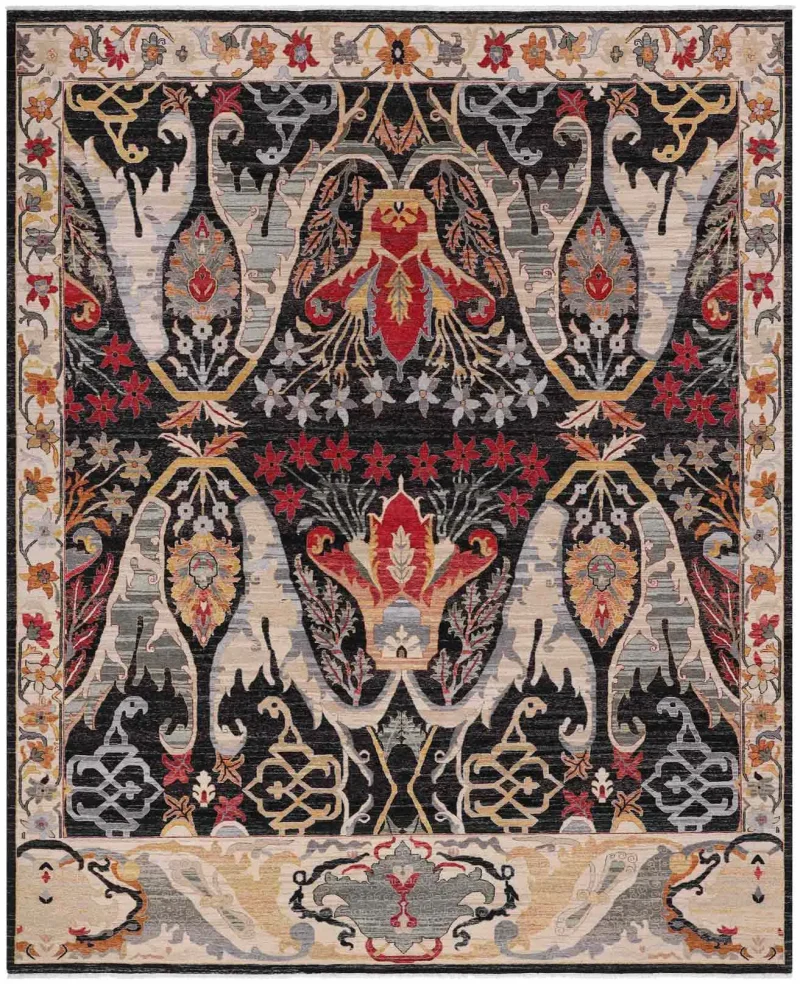 Verona Bijar Black/Ivory  -  9' 2'' x  12' 