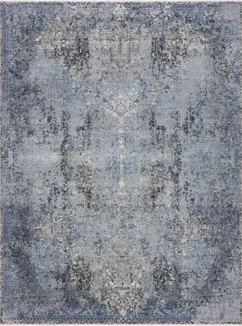 Vivant Wool VWL-08 Blue/Silver  -  9'  x  12' 