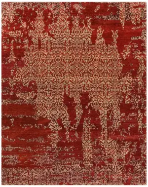 Watermarked Mosaic Floral Rust/Gold - 7' 1'' x 9' 9''
