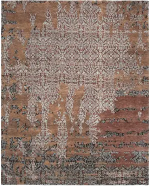 Watermarked Mosaic Transitional Blue - 7' 9'' x 9' 8''