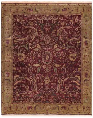 Zarnish Mahal Maroon - 8' 5'' x 10' 6''