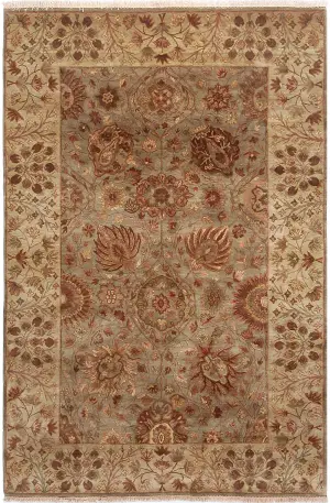 Zarnish Sultanabad Green - 6' 1'' x 9' 2''