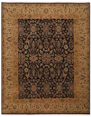 Zarnish Tabriz Black/Brown - 8' 2'' x 10' 3''
