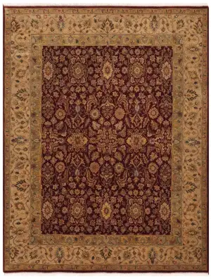 Zarnish Tabriz Dark Red - 8' x 10' 2''