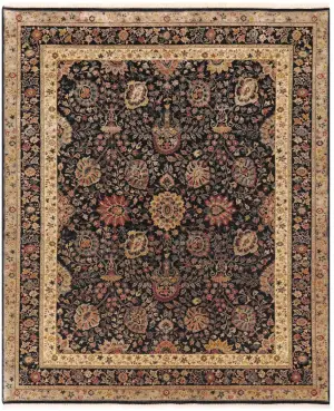 Zarnish Tabriz Black/Multi - 9' 2'' x 12' 4''