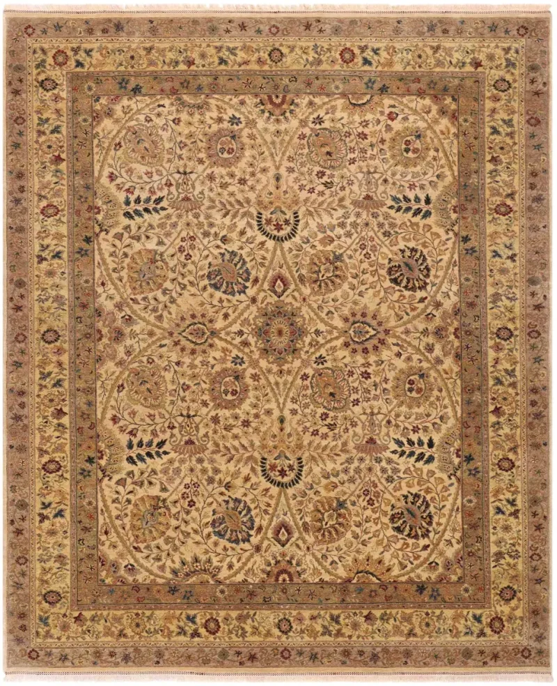 Zarnish Tabriz Ivory  -  9'  x  12' 