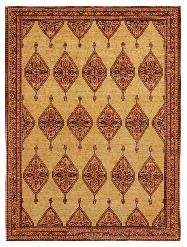 Wool & Silk Afghan Farahan Rugs