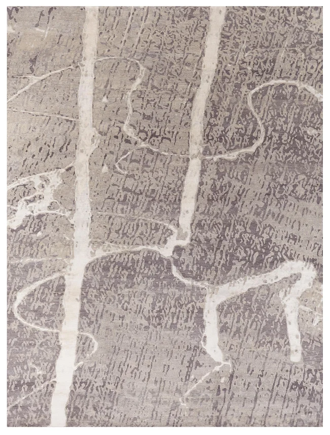 Wool & Silk Contemporary Free Falling Rugs