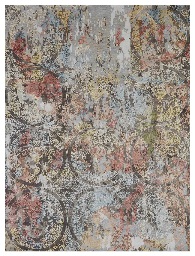 Wool & Silk Transitional Golden Horn Rugs