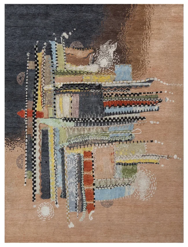 Wool & Silk Contemporary Happy Life Rugs
