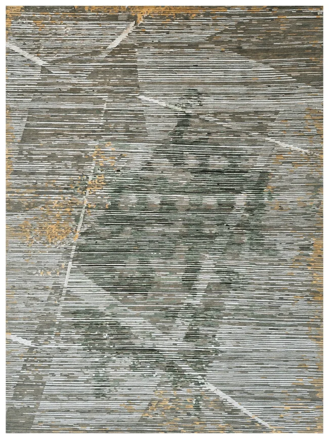Wool & Silk Contemporary Hard Rock Rugs
