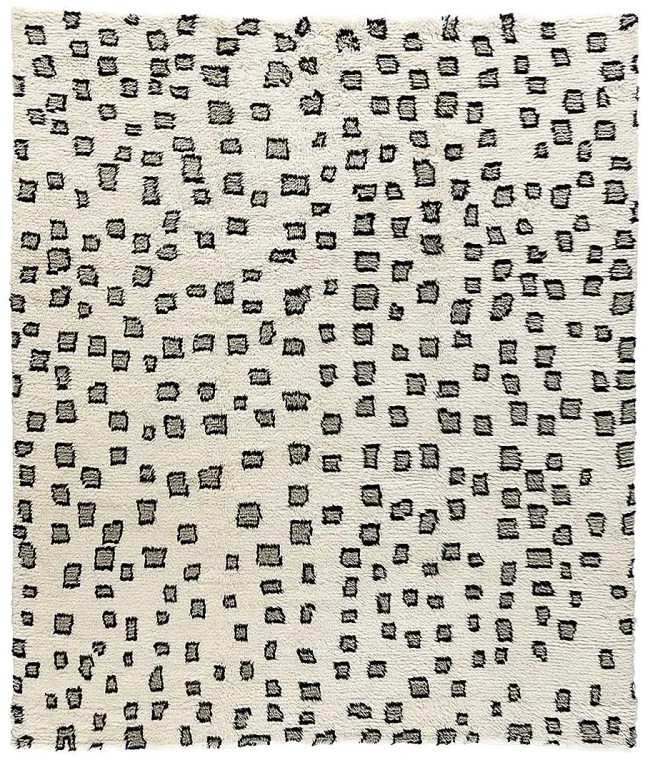 Tufenkian Moroccan Higashi White Black Rug