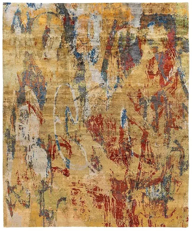 Tufenkian Rebel Silk Kinetic Tangerine Rugs
