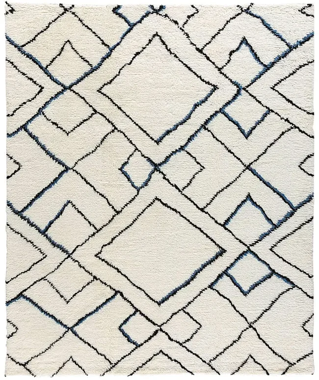Tufenkian Moroccan Kumo White Black Rug