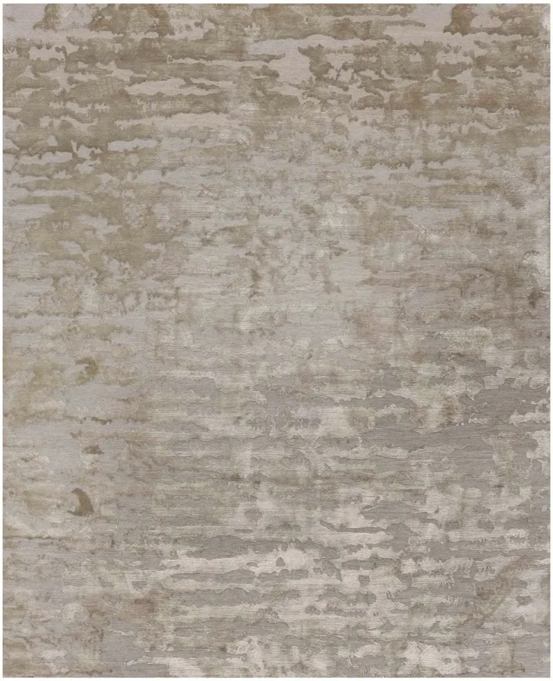 Nepali Wool and Silk Aurora Grey  -  8'  x  10' 