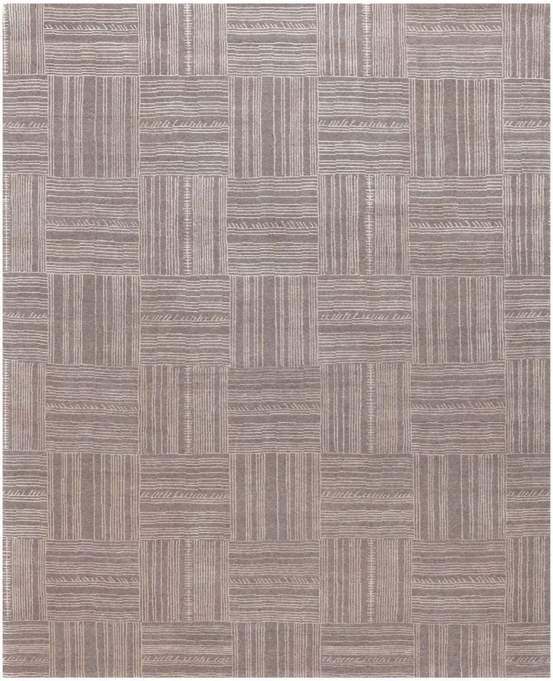 Nepali Wool and Silk Modern Smoke  -  8'  x  10' 