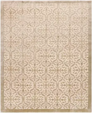 Nepali Wool and Silk Sash Gold - 8' x 10'